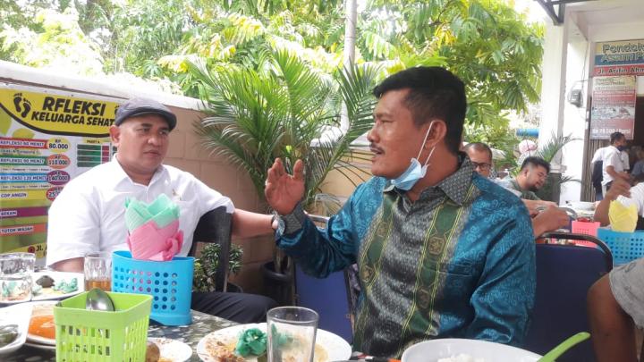 Calon Ketua REI Riau Jalin Silaturahmi dengan Pengurus PWI Riau